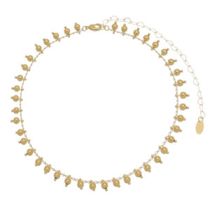 Choker Dourado Duas Bolinhas