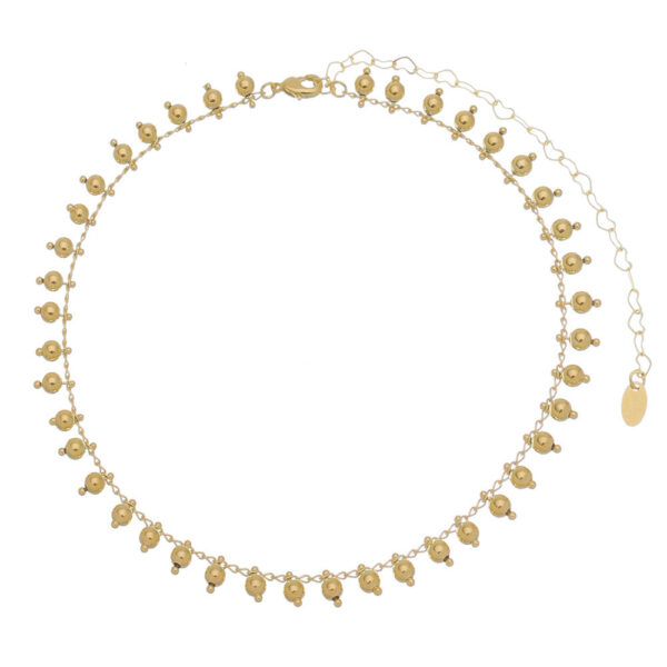 Choker Dourado Duas Bolinhas