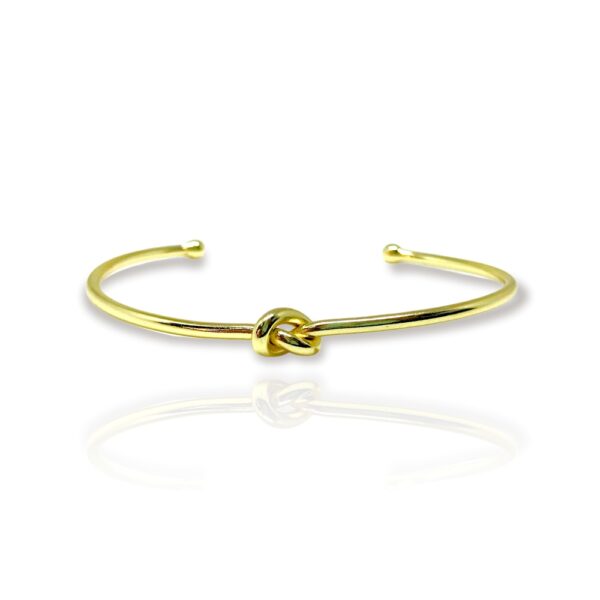 Bracelete Dourado Liso Nó - Image 3
