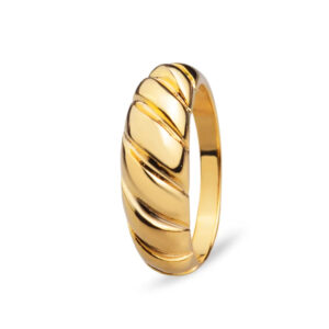 Anel Dourado Croissant Fino