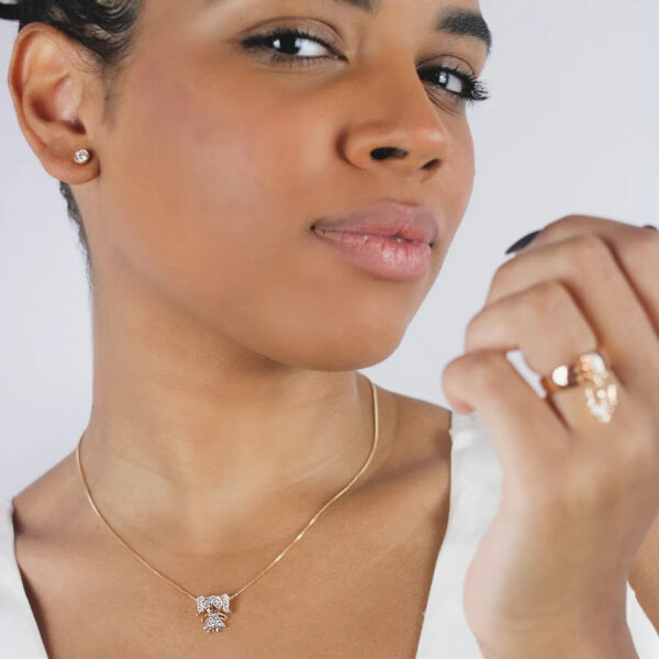Gargantilha Dourada Menina Zirconias - Image 2