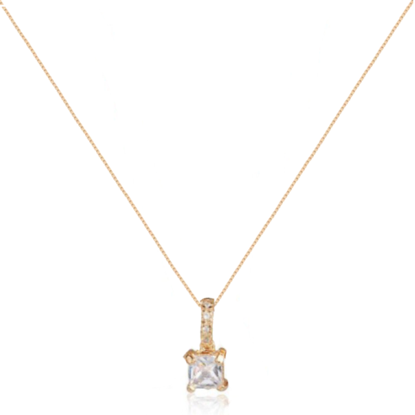 Colar Dourado Argola Cravejada