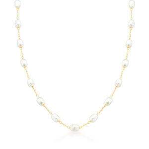 Choker Dourado Várias Pérolas Água Doce