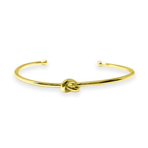 Bracelete Dourado Liso Nó