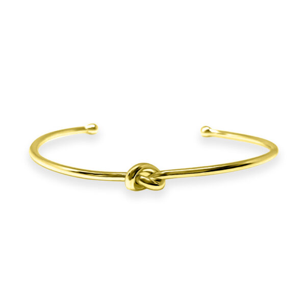 Bracelete Dourado Liso Nó