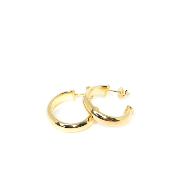 Brinco Dourado Argola Tubo Liso M - Image 2
