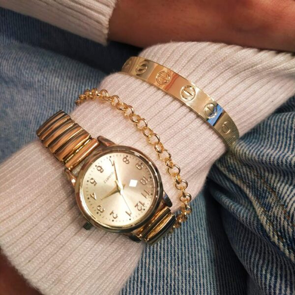 Pulseira Dourada Elo Português - Image 2