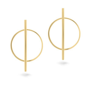 Brinco Dourado Circulo Palito G