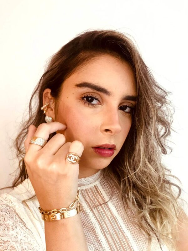 Bracelete Dourado Liso Círculos - Image 7
