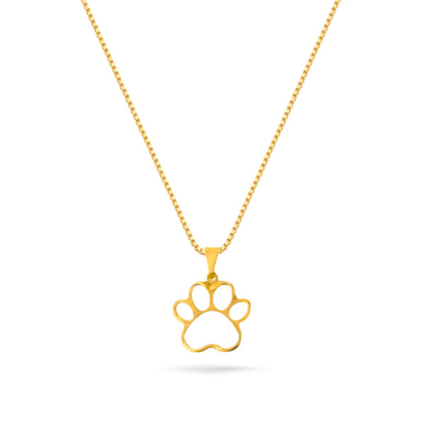 Colar Dourado Pata Pet Lisa Vazada