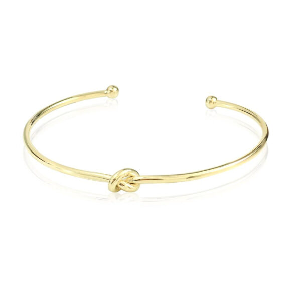 Bracelete Dourado Liso Nó - Image 5