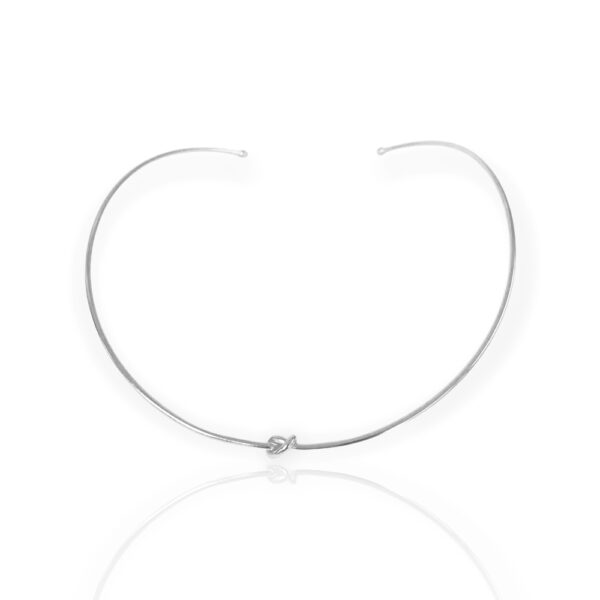 Choker Ródio Aro Nó Liso - Image 2