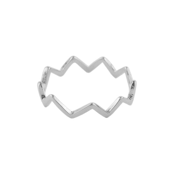 Anel Ródio Zig Zag Fino Liso - Image 2