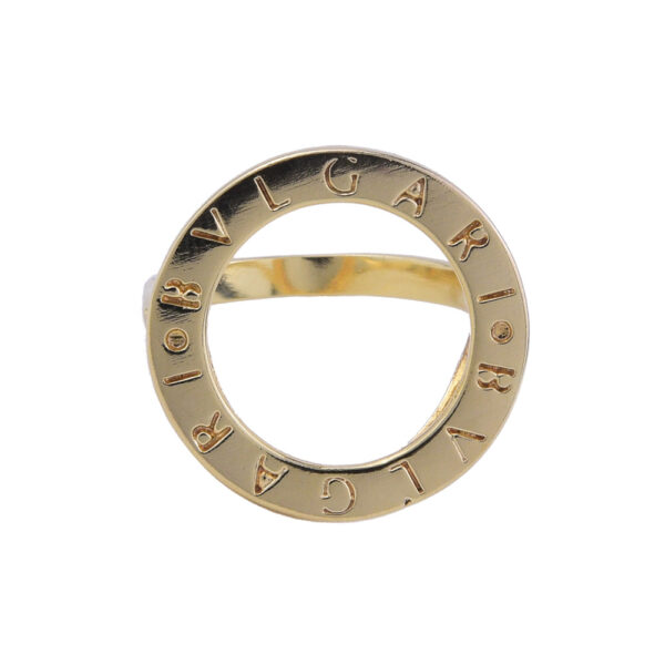 Anel Dourado Circulo Liso Vazado - Image 2