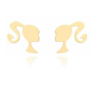 Brinco Dourado Barbie Liso