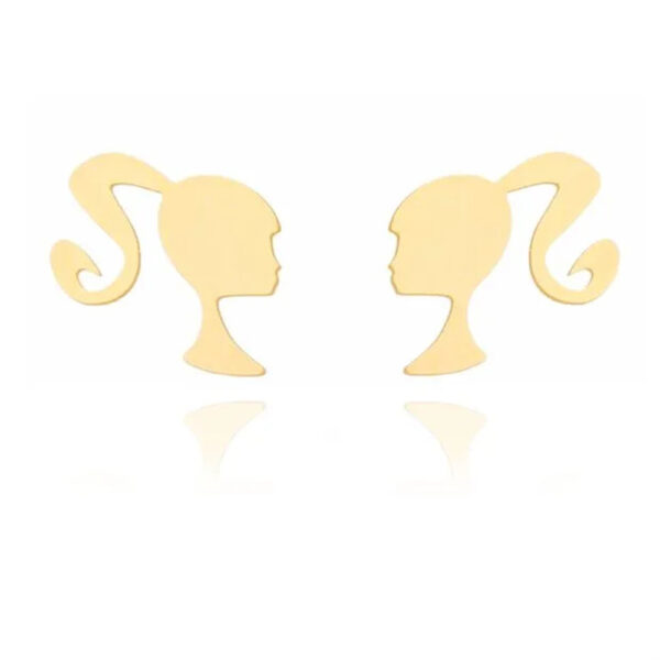 Brinco Dourado Barbie Liso