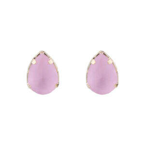 Brinco Dourado Gota Rosa P