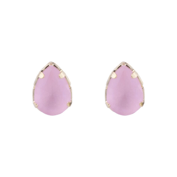 Brinco Dourado Gota Rosa P