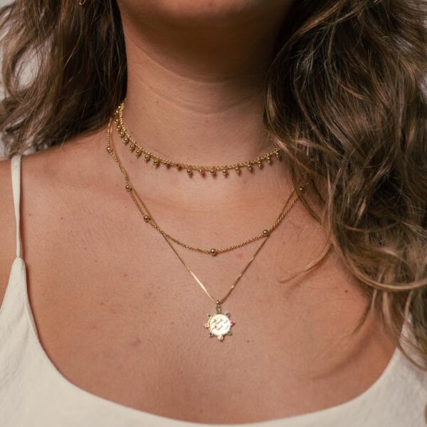Choker Dourado Duas Bolinhas - Image 2