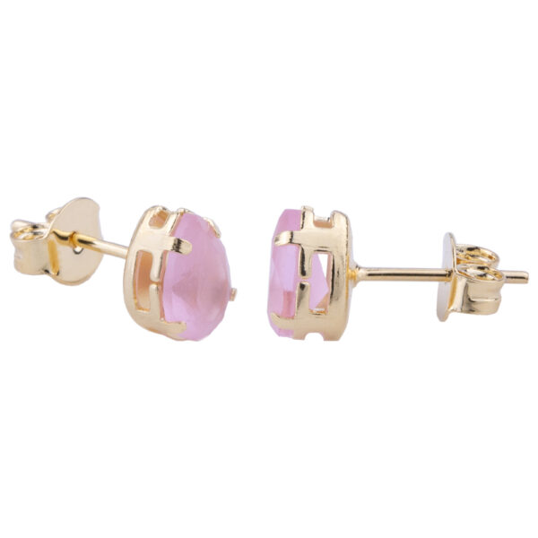 Brinco Dourado Gota Rosa P - Image 2