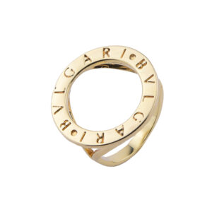 Anel Dourado Circulo Liso Vazado