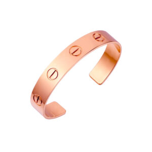 Bracelete Ouro Rosé Liso Círculos