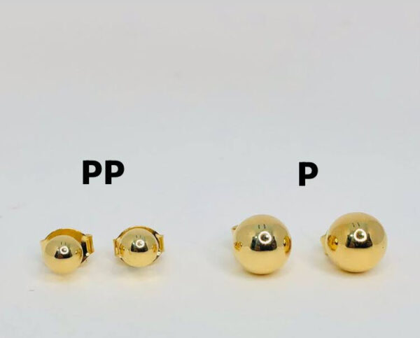 Brinco Dourado Bola Lisa PP - Image 2