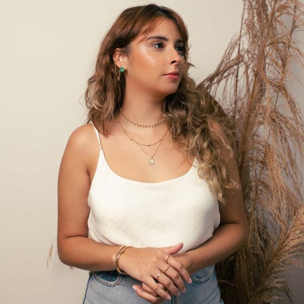 Choker Dourado Duas Bolinhas - Image 3