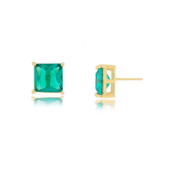 Brinco Dourado Quadrado Turmalina - Image 2
