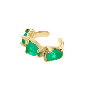 Piercing Fake Dourado 3 Gotas Turmalina