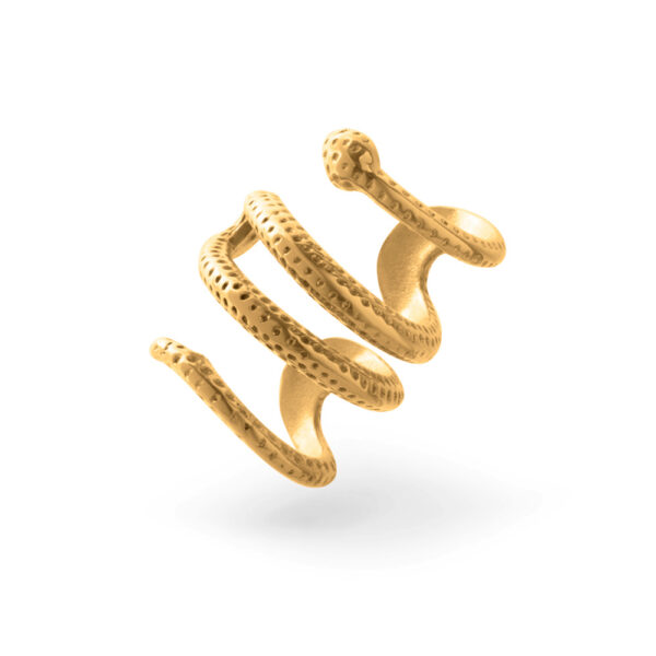 Piercing Fake Ear Cuff Dourado Serpente