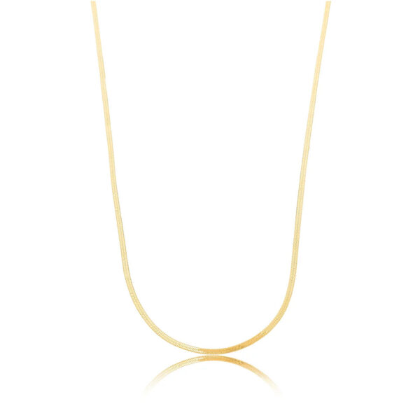 Colar Dourado Fita Diamantada Rígida Ajustável