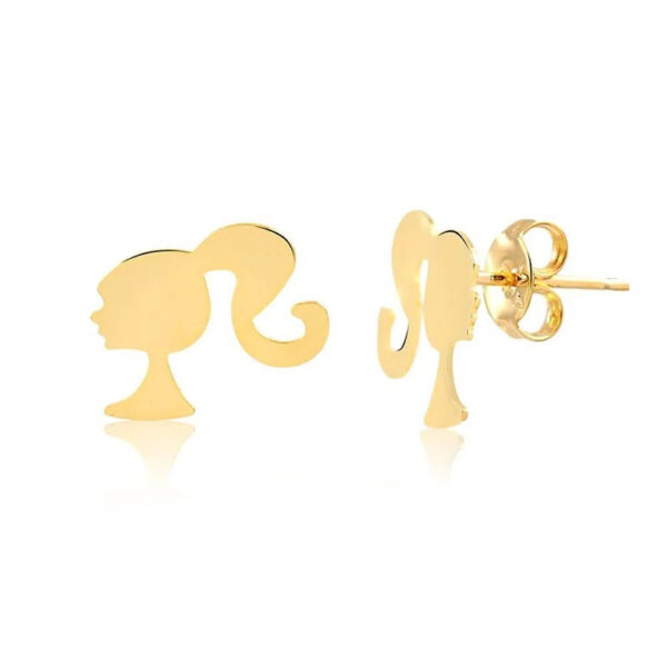 Brinco Dourado Barbie Liso - Image 2
