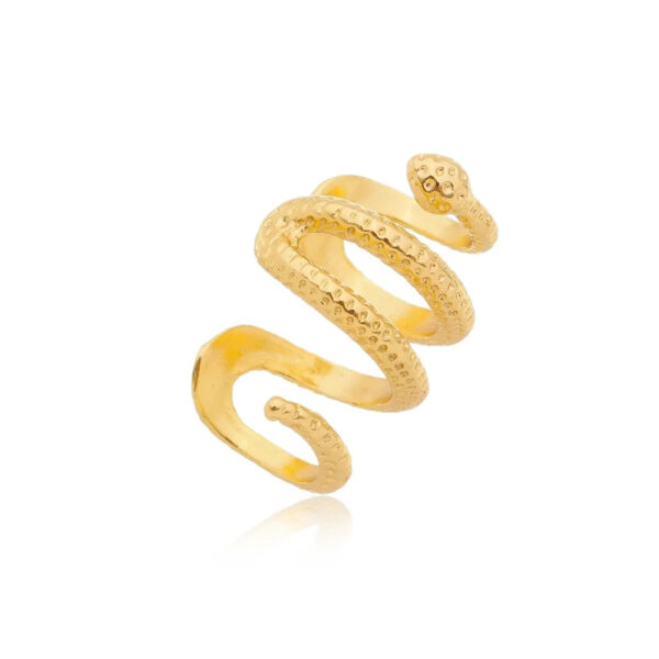 Piercing Fake Ear Cuff Dourado Serpente - Image 3