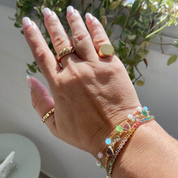 Anel Dourado Croissant Fino - Image 2