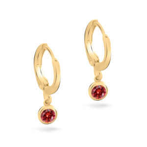 Brinco Dourado Argola Ping. Topázio Laranja M
