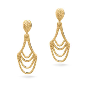 Brinco Dourado Penduradinho Bolinhas