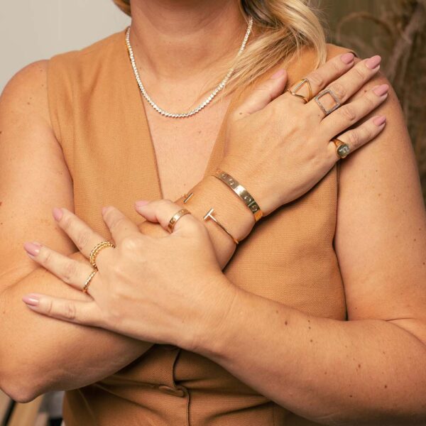 Bracelete Dourado T - Image 4