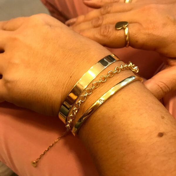 Pulseira Dourada Elo Português - Image 3