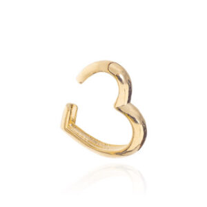 Piercing Fake Dourado Coração Vazado