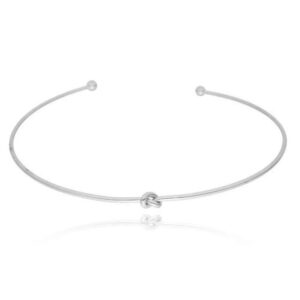 Choker Ródio Aro Nó Liso