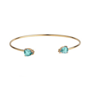 Bracelete Dourado 2 Gota Liso Ajustável